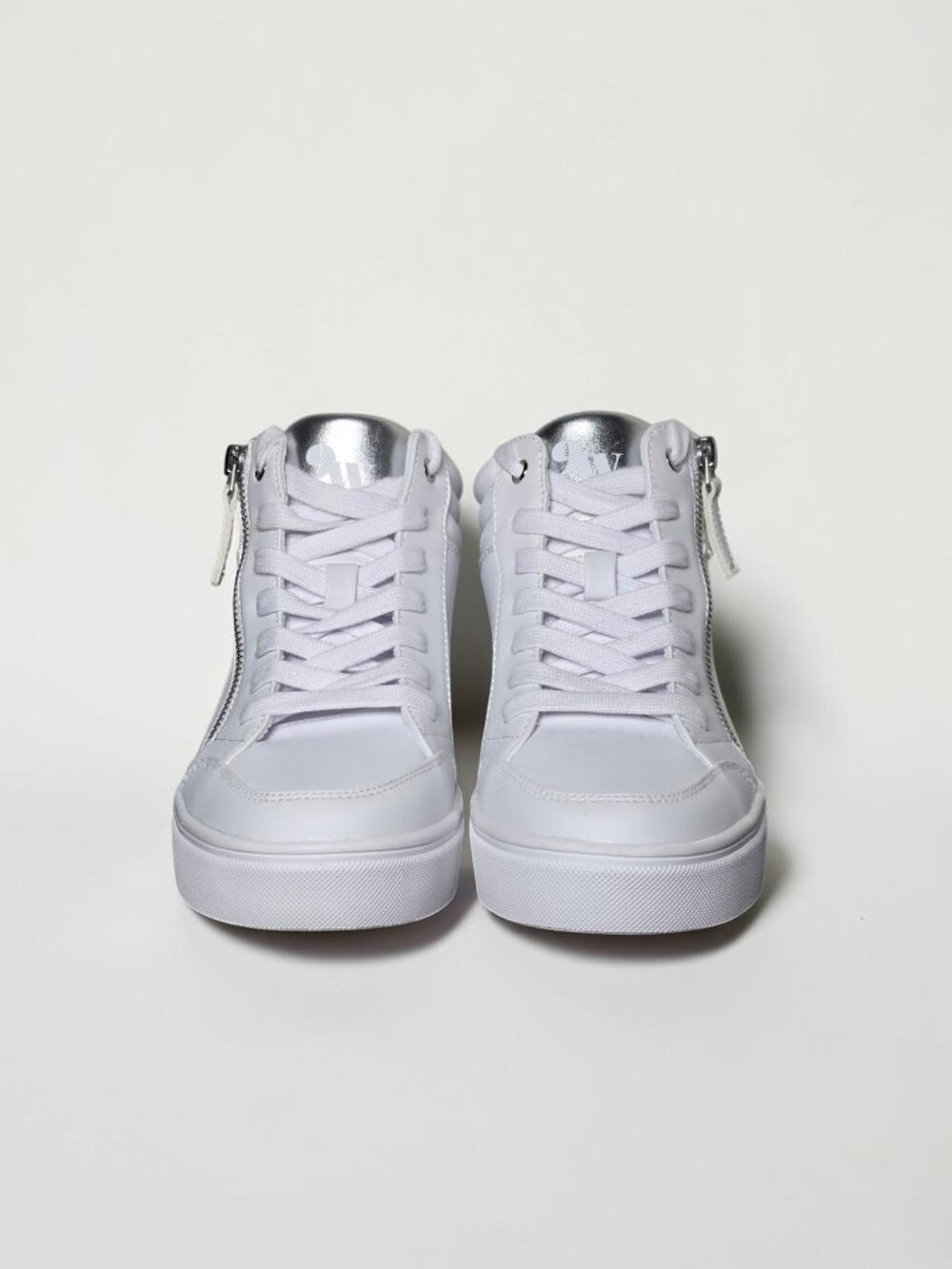 Nine West Tons High Top Hidden Wedge White Sneakers Size 7 - Picture 7 of 13